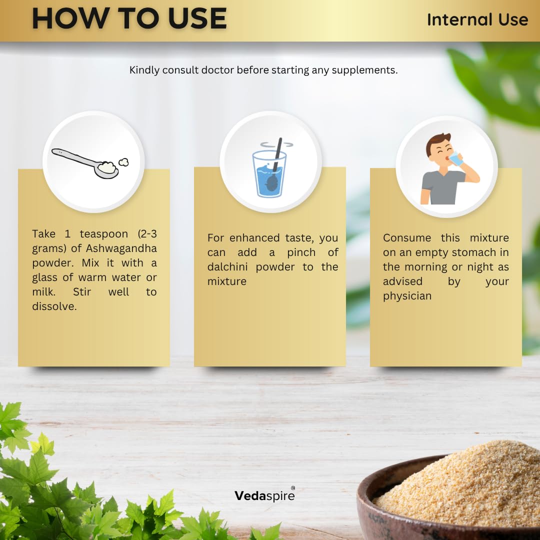 Ashwagandha Powder | 100% Pure Withania Somnifera Root | Stress Relief, Energy & Immunity Support | Natural Ayurvedic Churna โ 100g