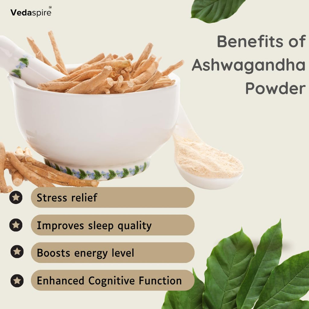 Ashwagandha Powder | 100% Pure Withania Somnifera Root | Stress Relief, Energy & Immunity Support | Natural Ayurvedic Churna – 100g