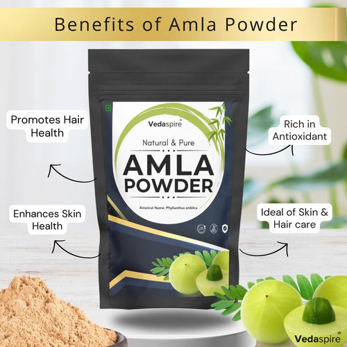 Amla Powder | 100% Pure & Edible Grade | Natural Vitamin C Rich Herbal Powder for Healthy Hair, Glowing Skin & Daily Wellness – 100 g