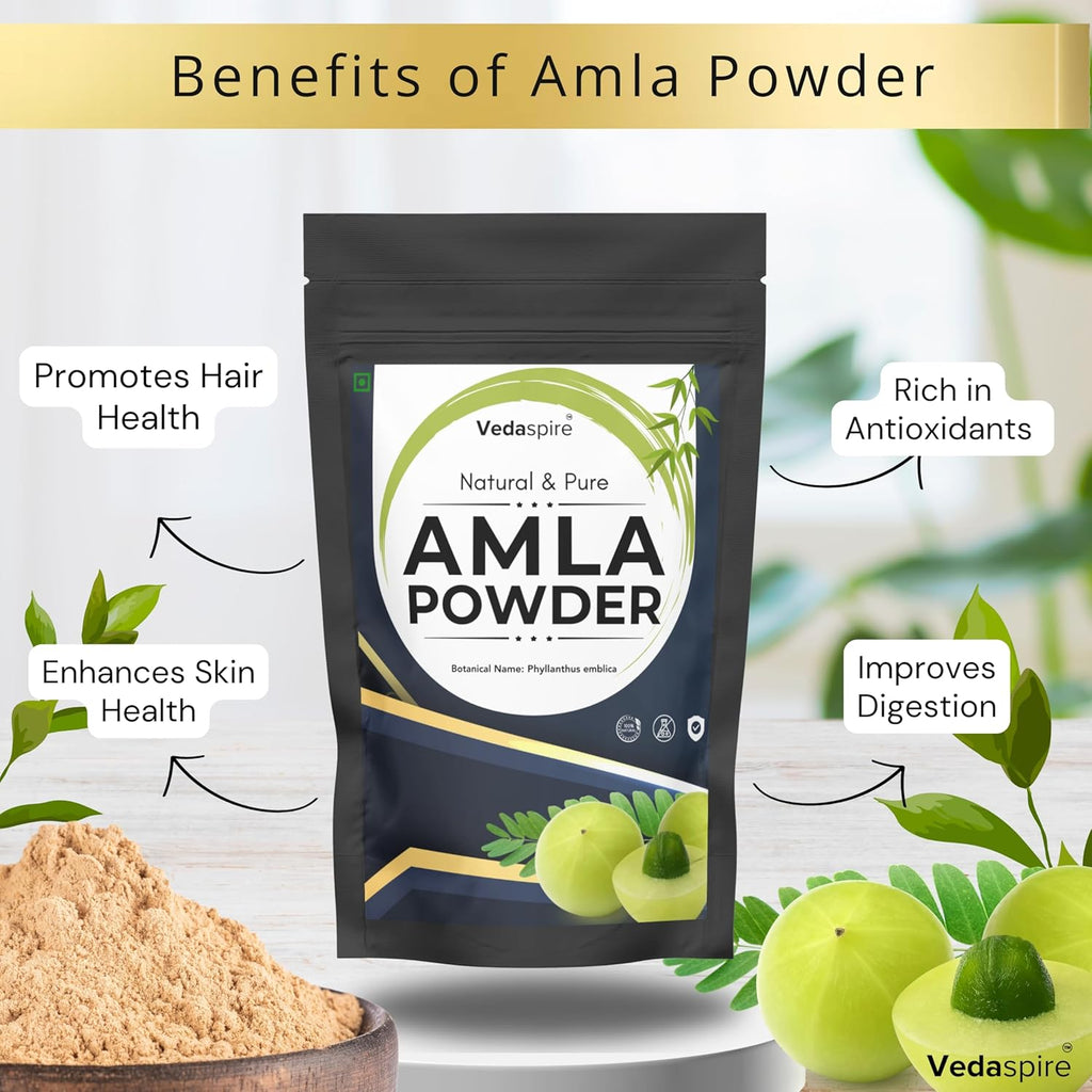 Amla, Hibiscus & Neem Powder Combo | Natural Hair & Face Pack | For Hair Growth, Dandruff, Dull & Damaged Hair | Acne, Skin Glow | Strengthens & Conditions | Pack of 3 (50g Each)