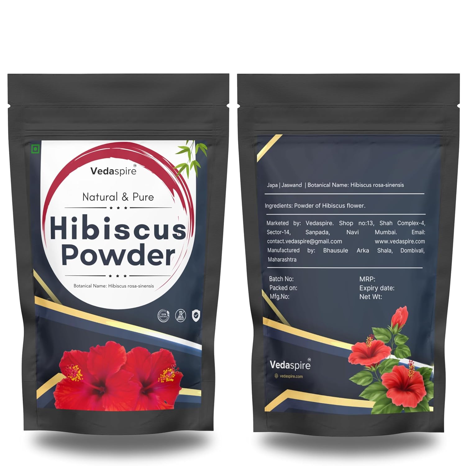 Hibiscus Flower Powder for Hair Growth & Face | Natural Hibiscus Powder for Dandruff, Glowing Skin, Dry & Dull Hair | Herbal Hair Mask & Face Pack – 100g