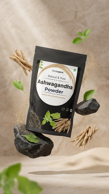Ashwagandha Powder | 100% Pure Withania Somnifera Root | Stress Relief, Energy & Immunity Support | Natural Ayurvedic Churna – 100g